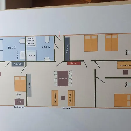 5 2 Bathrooms 1 Kitchen 1 Piano